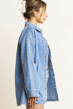 Load image into Gallery viewer, NEWEST ARRIVAL Denim Oversized Jacket Mini Skirt Set
