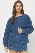 Load image into Gallery viewer, NEWEST ARRIVAL Medium Wash Denim Oversize Jacket
