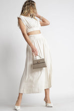 Load image into Gallery viewer, LAST ONE Cream Linen Tie Back Midi Skirt Set
