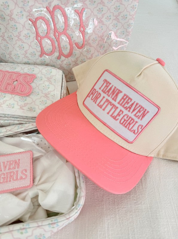 NEWEST ARRIVAL Pink Thank Heaven for Little Girls Trucker Hat
