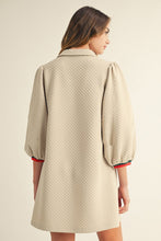 Load image into Gallery viewer, NEWEST ARRIVAL Cream Textured Contrast Trim Comfy Dress
