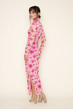 Load image into Gallery viewer, NEWEST ARRIVAL Pink Floral Mesh Maxi Dress
