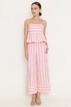 Load image into Gallery viewer, LAST ONE Pink Peplum Wide Leg Crop Pants Set
