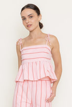 Load image into Gallery viewer, LAST ONE Pink Peplum Wide Leg Crop Pants Set
