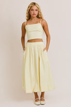Load image into Gallery viewer, LAST ONE Yellow Striped Midi Bubble Skirt Set
