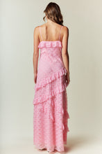 Load image into Gallery viewer, LAST ONE Pink Ruffle Lace Maxi Dress
