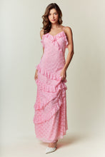 Load image into Gallery viewer, LAST ONE Pink Ruffle Lace Maxi Dress

