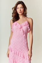 Load image into Gallery viewer, LAST ONE Pink Ruffle Lace Maxi Dress
