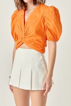 Load image into Gallery viewer, NEWEST ARRIVAL Orange Front Twist Blouse
