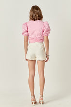 Load image into Gallery viewer, FINAL SALE Pink Front Twist Blouse
