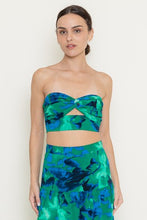 Load image into Gallery viewer, LAST ONE Bold Green/Blue Tropical Maxi Skirt Set

