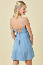 Load image into Gallery viewer, NEWEST ARRIVAL Denim Braided Fit and Flare Dress

