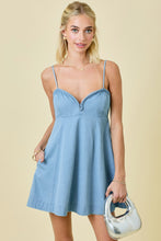 Load image into Gallery viewer, NEWEST ARRIVAL Denim Braided Fit and Flare Dress
