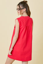 Load image into Gallery viewer, NEWEST ARRIVAL Red Zipper Front Shift Dress
