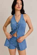 Load image into Gallery viewer, NEWEST ARRIVAL Denim Halter Romper

