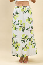 Load image into Gallery viewer, LAST ONE FINAL SALE Lemon Tree Print Maxi Skirt Set
