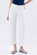 Load image into Gallery viewer, NEWEST ARRIVAL White Cuffed Barrel Jeans
