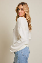 Load image into Gallery viewer, NEWEST ARRIVAL Off White Dog and Flower Bouquet Knit Sweater
