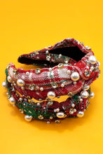 Load image into Gallery viewer, NEWEST ARRIVAL Christmas Plaid Pearl Headbands
