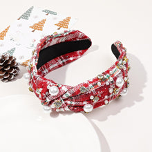 Load image into Gallery viewer, NEWEST ARRIVAL Christmas Plaid Pearl Headbands
