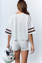 Load image into Gallery viewer, NEWEST ARRIVAL White Football Shorts Set
