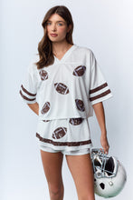 Load image into Gallery viewer, NEWEST ARRIVAL White Football Shorts Set
