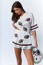 Load image into Gallery viewer, NEWEST ARRIVAL White Football Shorts Set
