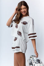 Load image into Gallery viewer, NEWEST ARRIVAL White Football Shorts Set

