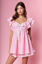 Load image into Gallery viewer, FINAL SALE Pink Football Romper Set
