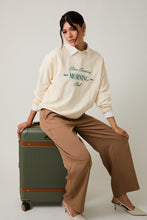 Load image into Gallery viewer, NEWEST ARRIVAL Cream Slow Sunday Morning Crewneck
