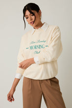Load image into Gallery viewer, NEWEST ARRIVAL Cream Slow Sunday Morning Crewneck
