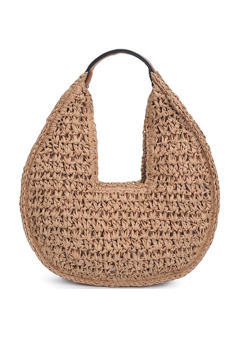 NEWEST ARRIVAL Natural Tan Woven Hand Bag