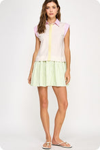 Load image into Gallery viewer, LAST ONE Multi Striped Poplin Overlay Shirt Dress
