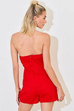 Load image into Gallery viewer, NEWEST ARRIVAL Red Denim Romper Dress
