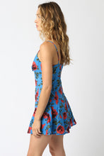 Load image into Gallery viewer, Blue/Red Floral Summer Dress
