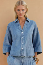 Load image into Gallery viewer, NEWEST ARRIVAL Denim Oversized Button Down Top
