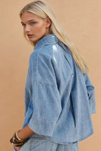 Load image into Gallery viewer, NEWEST ARRIVAL Denim Oversized Button Down Top
