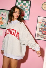 Load image into Gallery viewer, NEWEST ARRIVAL Heather Gray Georgia Reversible Mock Neck Sweatshirt
