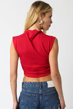 Load image into Gallery viewer, NEWEST ARRIVAL Basic Red Crop Mock Top
