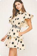 Load image into Gallery viewer, NEWEST ARRIVAL Ivory/Black Polka Dot Poplin Dress
