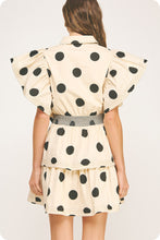 Load image into Gallery viewer, NEWEST ARRIVAL Ivory/Black Polka Dot Poplin Dress
