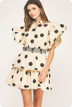Load image into Gallery viewer, NEWEST ARRIVAL Ivory/Black Polka Dot Poplin Dress
