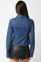 Load image into Gallery viewer, NEWEST ARRIVAL Denim Long Sleeve Single Button Blouse
