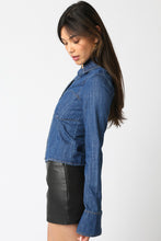 Load image into Gallery viewer, NEWEST ARRIVAL Denim Long Sleeve Single Button Blouse
