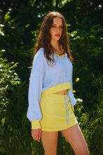 Load image into Gallery viewer, NEWEST ARRIVAL Yellow/Blue Striped Skort Set
