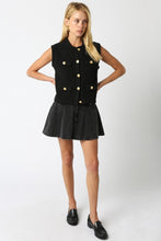 Load image into Gallery viewer, NEWEST ARRIVAL Black Gold Button Knit Top
