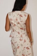 Load image into Gallery viewer, NEWEST ARRIVAL Cream Cowgirl Western Front Button Split Top
