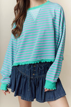 Load image into Gallery viewer, NEWEST ARRIVAL Jade/Purple Lettuce Edge Comfy Top
