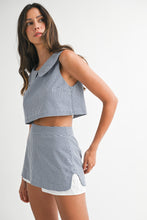 Load image into Gallery viewer, NEWEST ARRIVAL Black Gingham Print Skort Set

