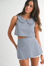 Load image into Gallery viewer, NEWEST ARRIVAL Black Gingham Print Skort Set
